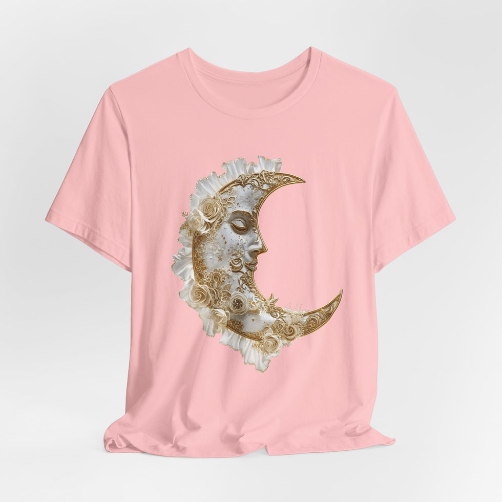 Thumbnail: Crescent Moon T-Shirt Vintage Celestial Victorian Boho Witchy Artistic Apparel