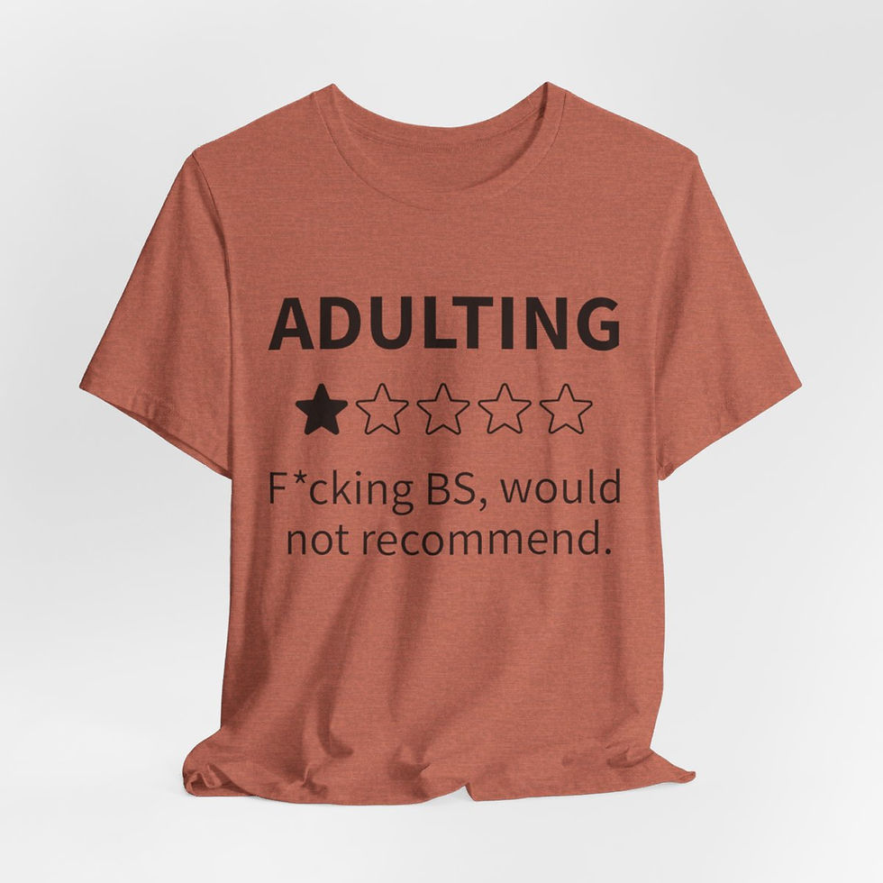 Thumbnail: Sarcastic T-Shirt Adulting F*ucking BS Would not Recommend Expressive Apparel
