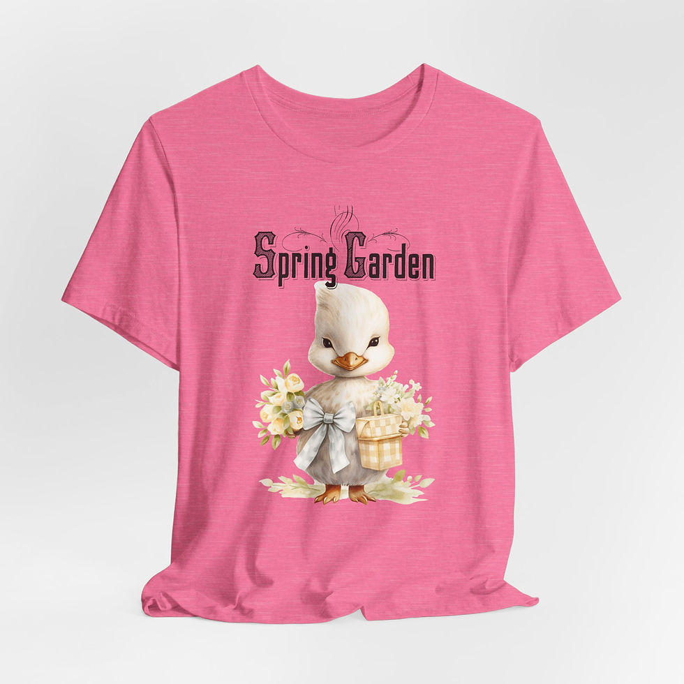 Thumbnail: Spring Garden T-Shirt Artistic Farmhouse Duck Gardening Lovers Wearable Art gift