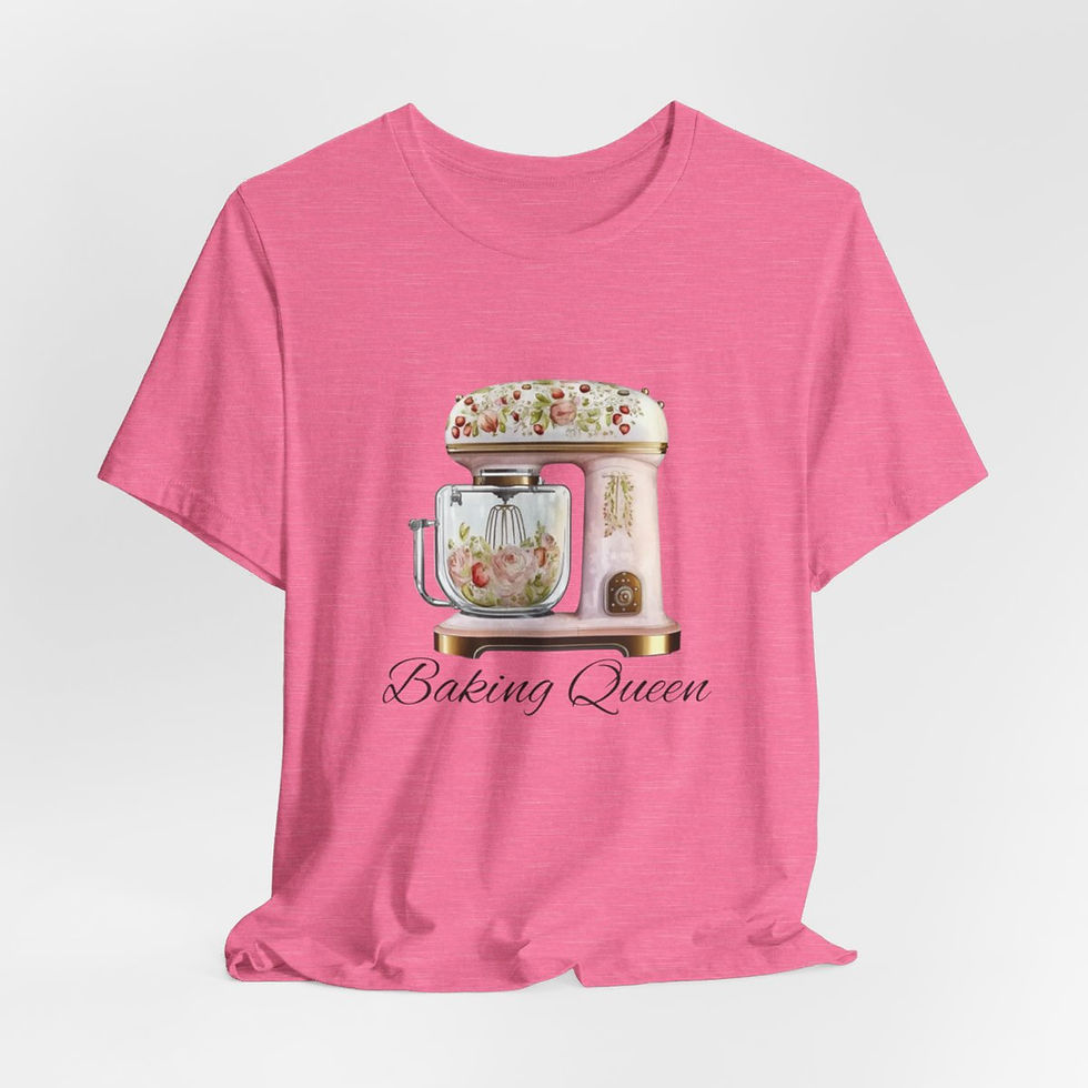 Thumbnail: Baking Queen T-Shirt Shabby Retro Cooking Kitchen Theme Gifts Trendy Art Apparel