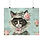 Thumbnail: Shabby Cat Art Print Giclee Victorian Kitty in Hat Pink Roses Cat Lover Gift