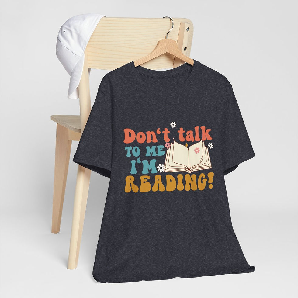 Thumbnail: Book Lover T-Shirt Don't Talk to Me I'm Reading Retro Art Tee Thoughtful Gifts