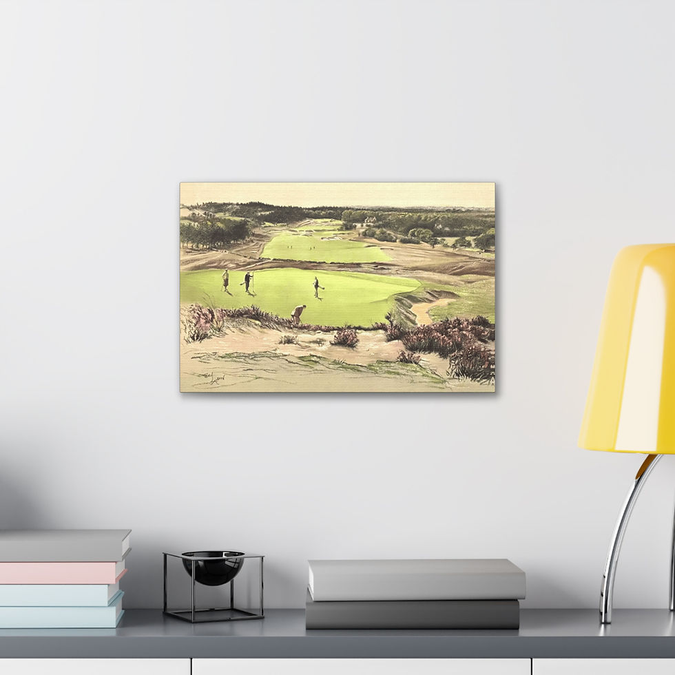 Thumbnail: Vintage Golf Art Canvas Antique Golfers Men Golfing Wall Decor Golf Lover Print