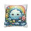 Miniatura: Artistic Nursery Décor Throw Pillow Cover Boho Baby Happy Cloud Rainbow Flowers
