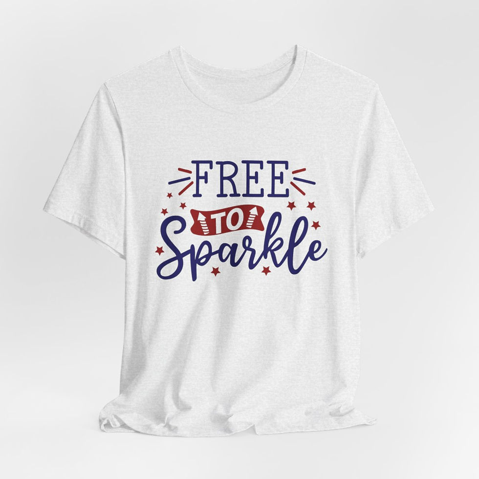 Thumbnail: Patriotic T-Shirts Free to Sparkle Tee Thoughtful Gifts