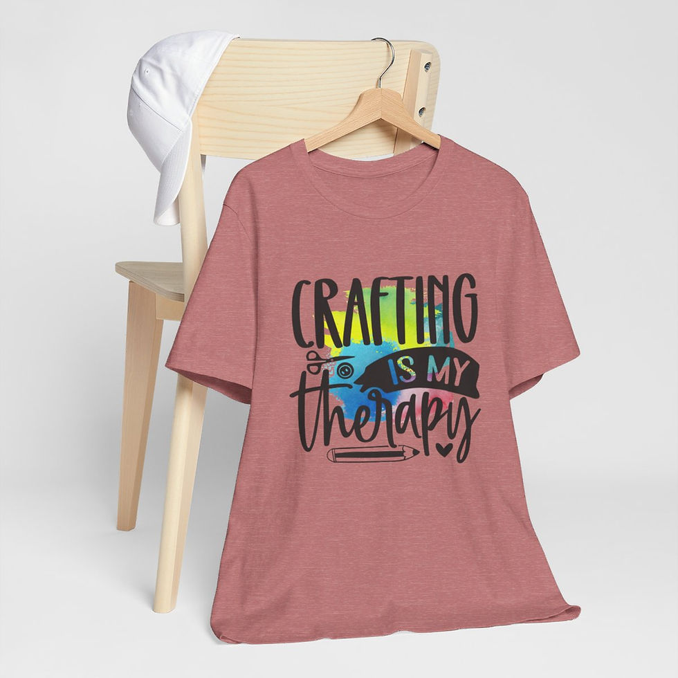 Thumbnail: Crafter T-Shirt Crafting is My Therapy Expressive Apparel Thoughtful Gifts