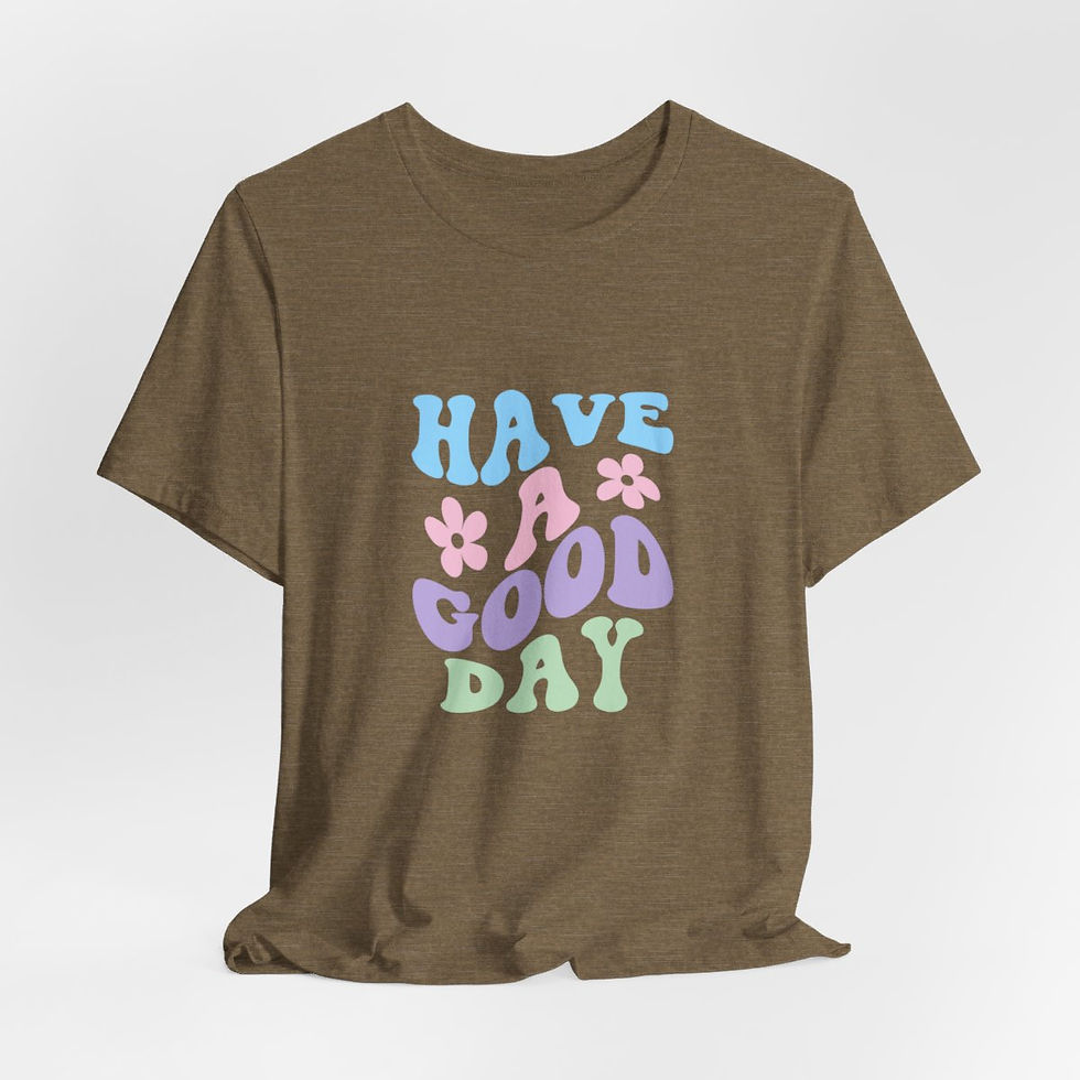 Thumbnail: Retro Art T-Shirt Have a Good Day Pastel Trendy Art Tee Inspirational gifts
