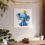 Miniatura: Nursery Art Blue Elephant with Bird Wall Decor Textured Watercolor Print