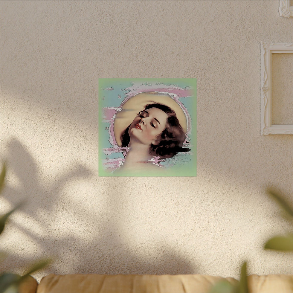 Thumbnail: Mystical Art Giclee Print Deco Women Misty Full Moon Maiden Goddess Wall Decor