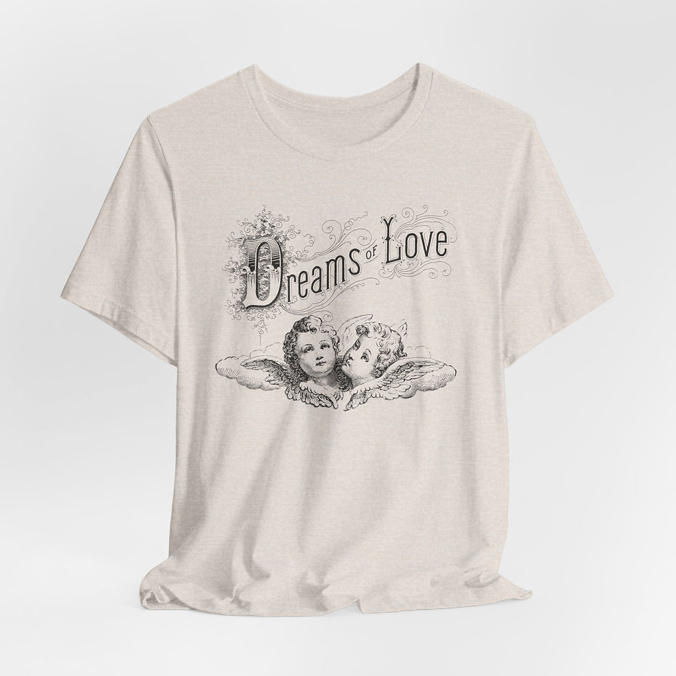Thumbnail: Antique French Cherub T-Shirt Angel Dreams of Love Artistic Gift Romantic Tee