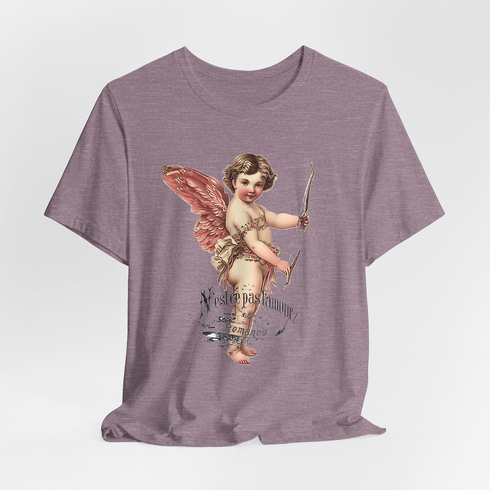 Thumbnail: Vintage Cupid T-Shirt Shabby French Isn't it Love Artistic Angel Gift Romance