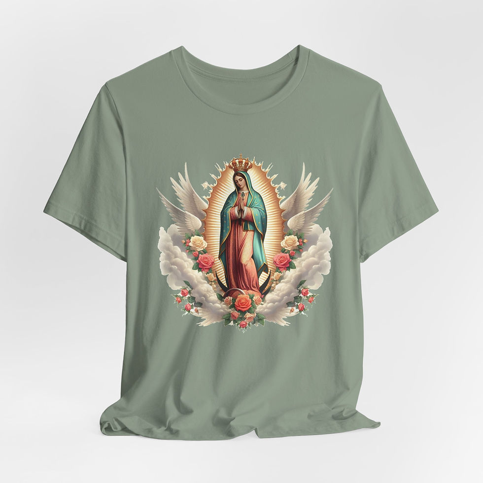 Thumbnail: Artistic T-Shirt Virgin Mary Religious Tee Catholic Faith Gift Mother Mary 