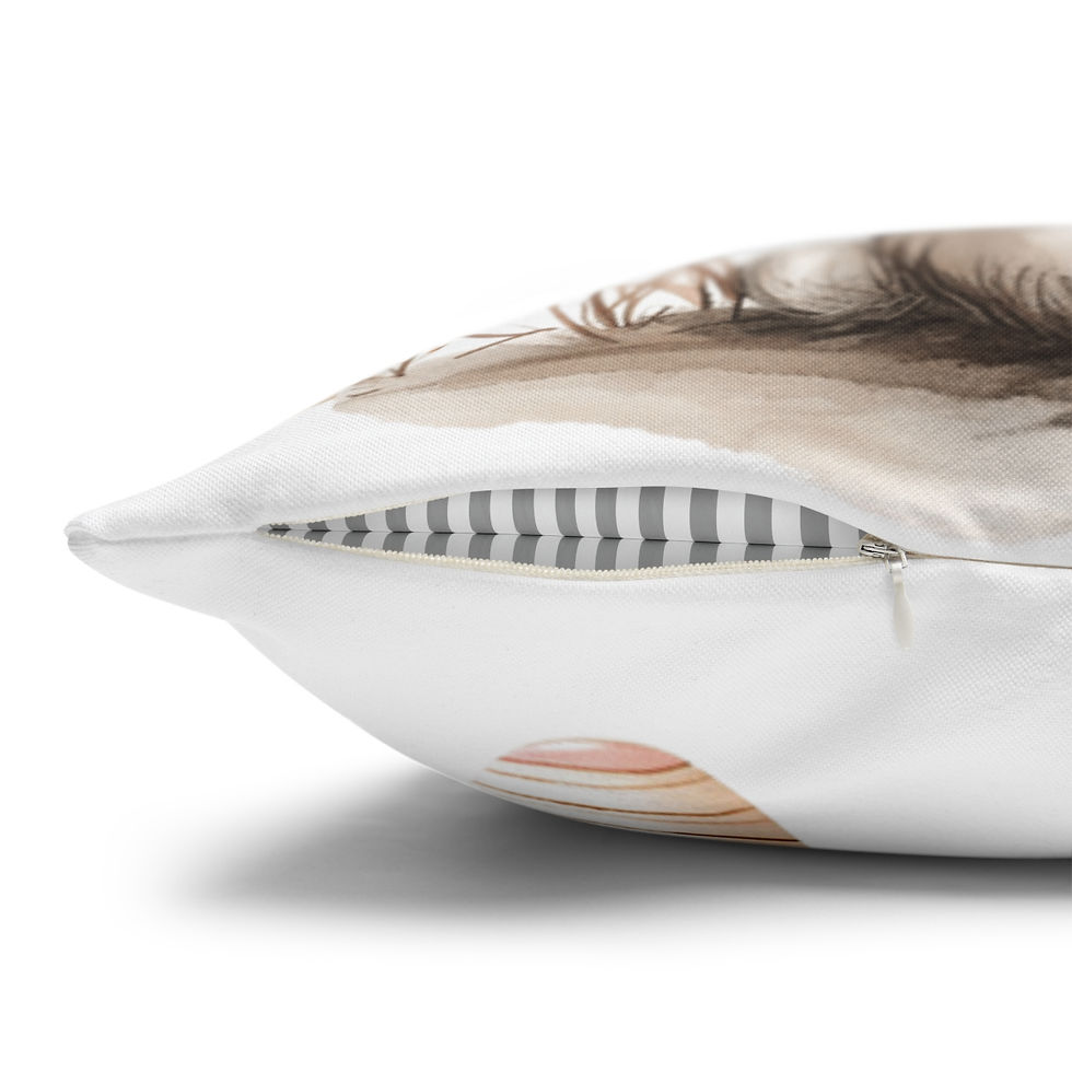 Thumbnail: Artistic Shabby Cottage Spring Decor Throw Pillow cover Pastel Eggs Bunny Rabbit