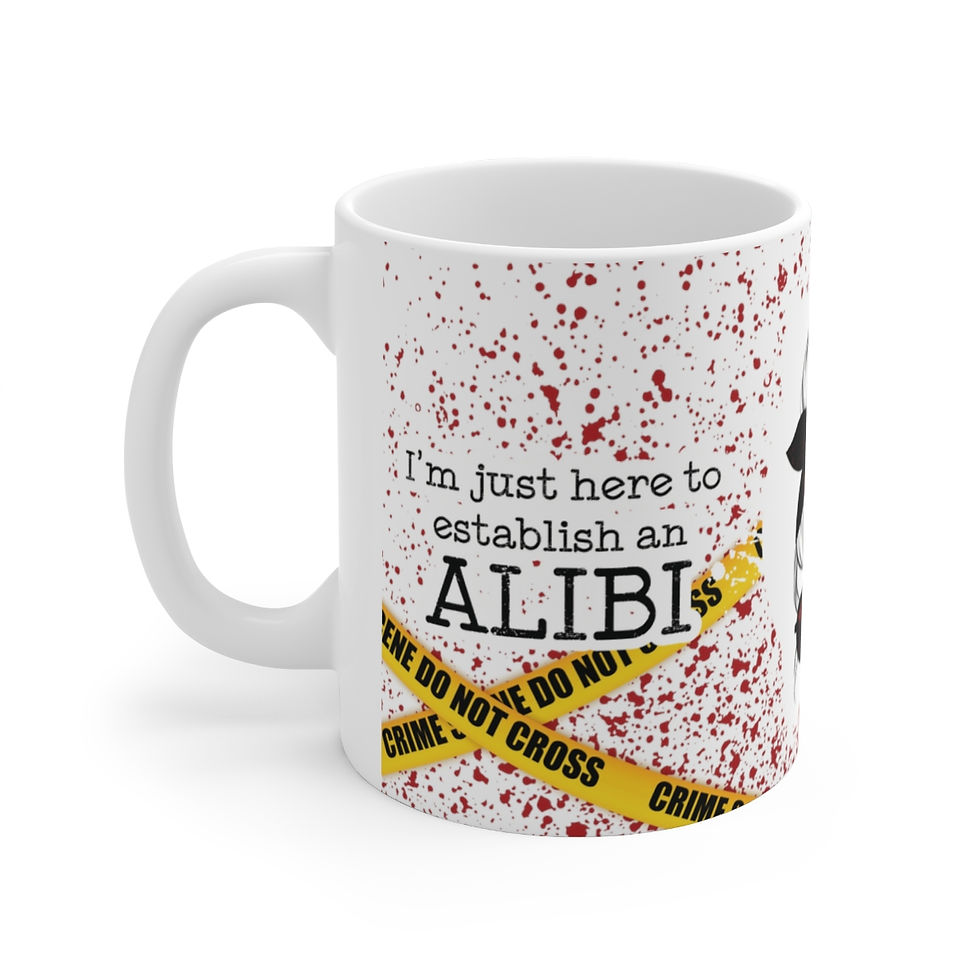 Thumbnail: Artistic Coffee Mug Sarcastic Alibi Dark Humor True Crime Theme Gifts