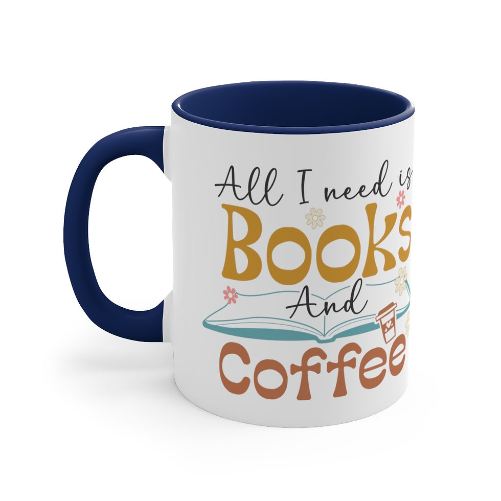 Thumbnail: Book Lover Coffee Mug All I Need is Books and Coffee Reading Theme Gifts