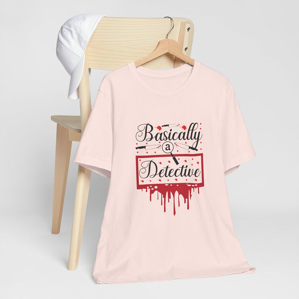 Thumbnail: True Crime T-Shirt Basically A Detective Art Tee Fun Unique Gifts 