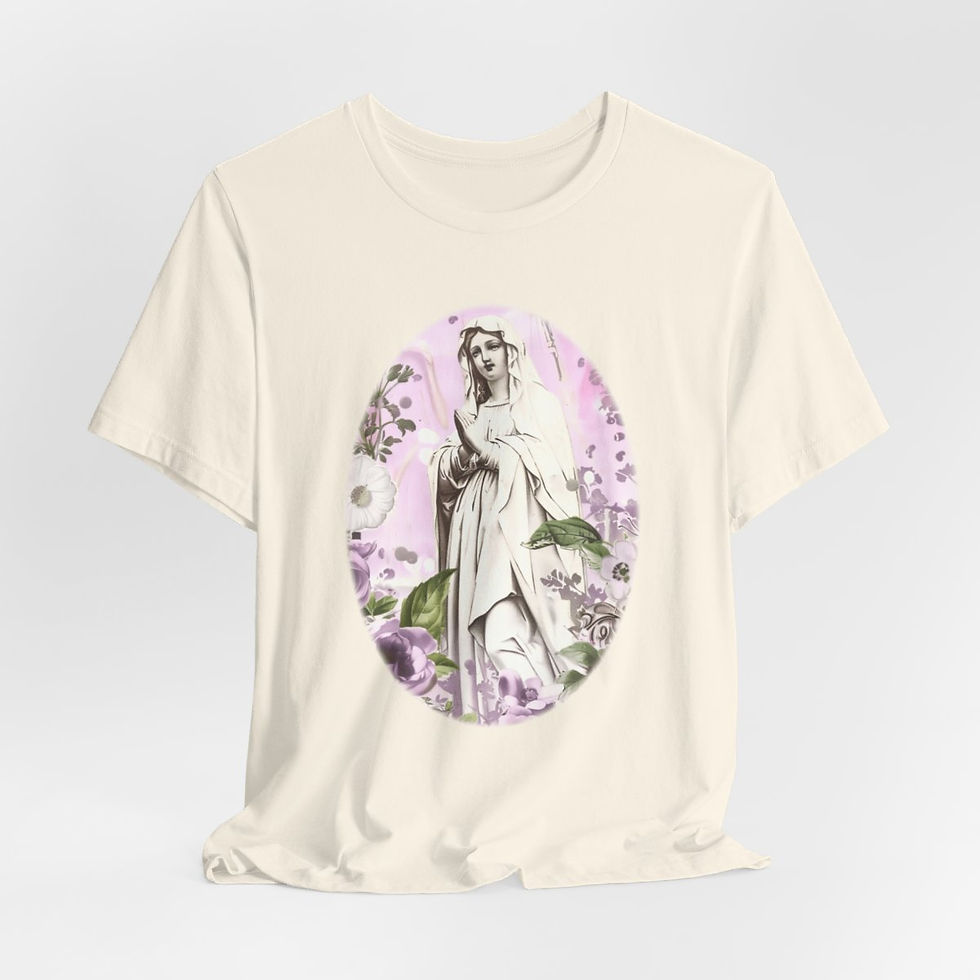 Thumbnail: Vintage Virgin Mary T-Shirt Shabby Apparel Religious Art Tee Catholic Gifts