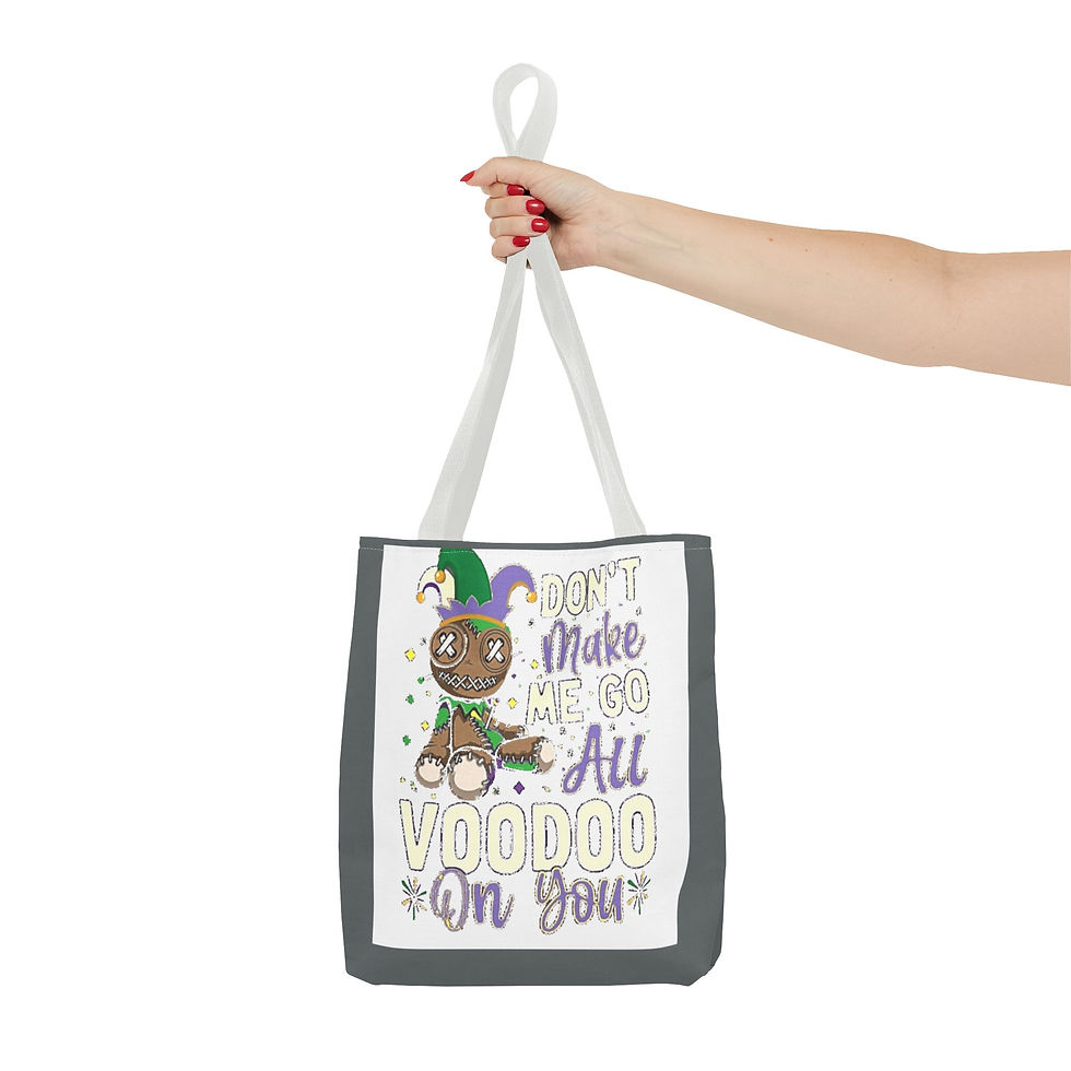 Thumbnail: Esoteric Sarcastic Tote Bag Don't Make Me go all Voodoo on You Expressive Gift
