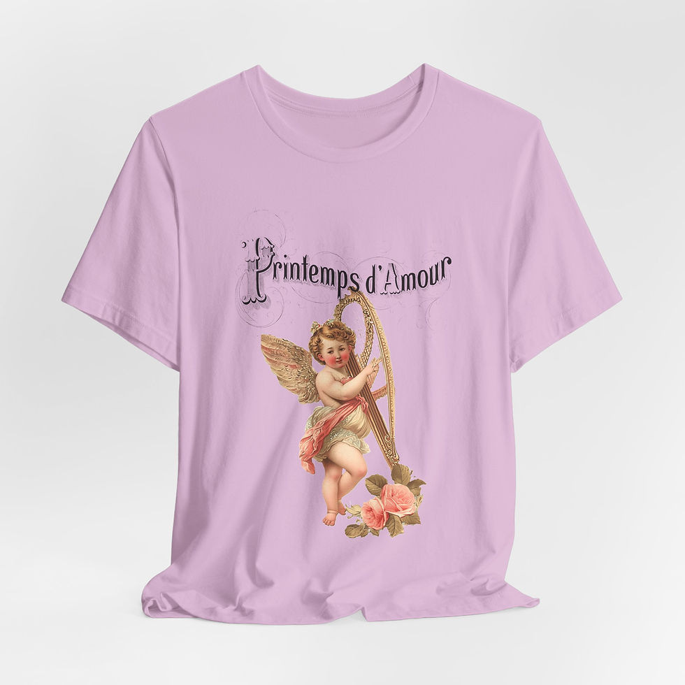 Thumbnail: Vintage Cherub T-Shirt Shabby French Isn't it Love Artistic Cupid Gift Romance