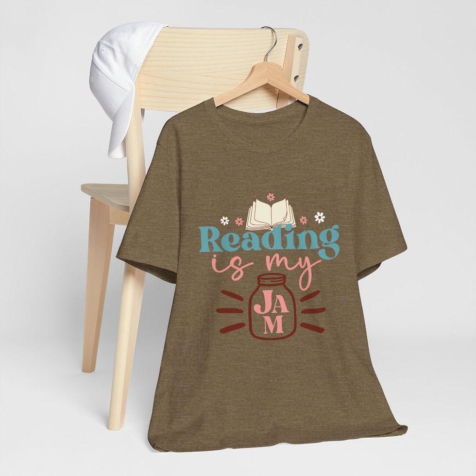 Thumbnail: Book Lover T-Shirt Reading is my Jam Expressive Apparel Thoughtful Gifts