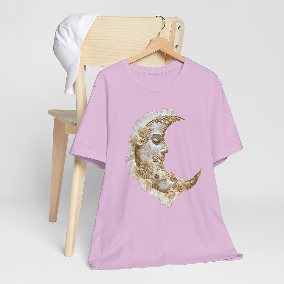 Thumbnail: Crescent Moon T-Shirt Vintage Celestial Victorian Boho Witchy Artistic Apparel