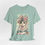 Miniatura: Victorian Cat Art T-Shirt Shabby Mint & Pink Roses Hat Artistic Cat Lover Gift