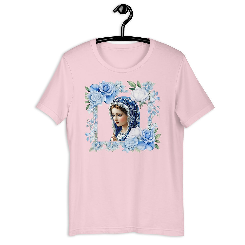 Thumbnail: Artistic Virgin Mary T-Shirt Catholic Faith Wearable Art French Mother Mary Tee