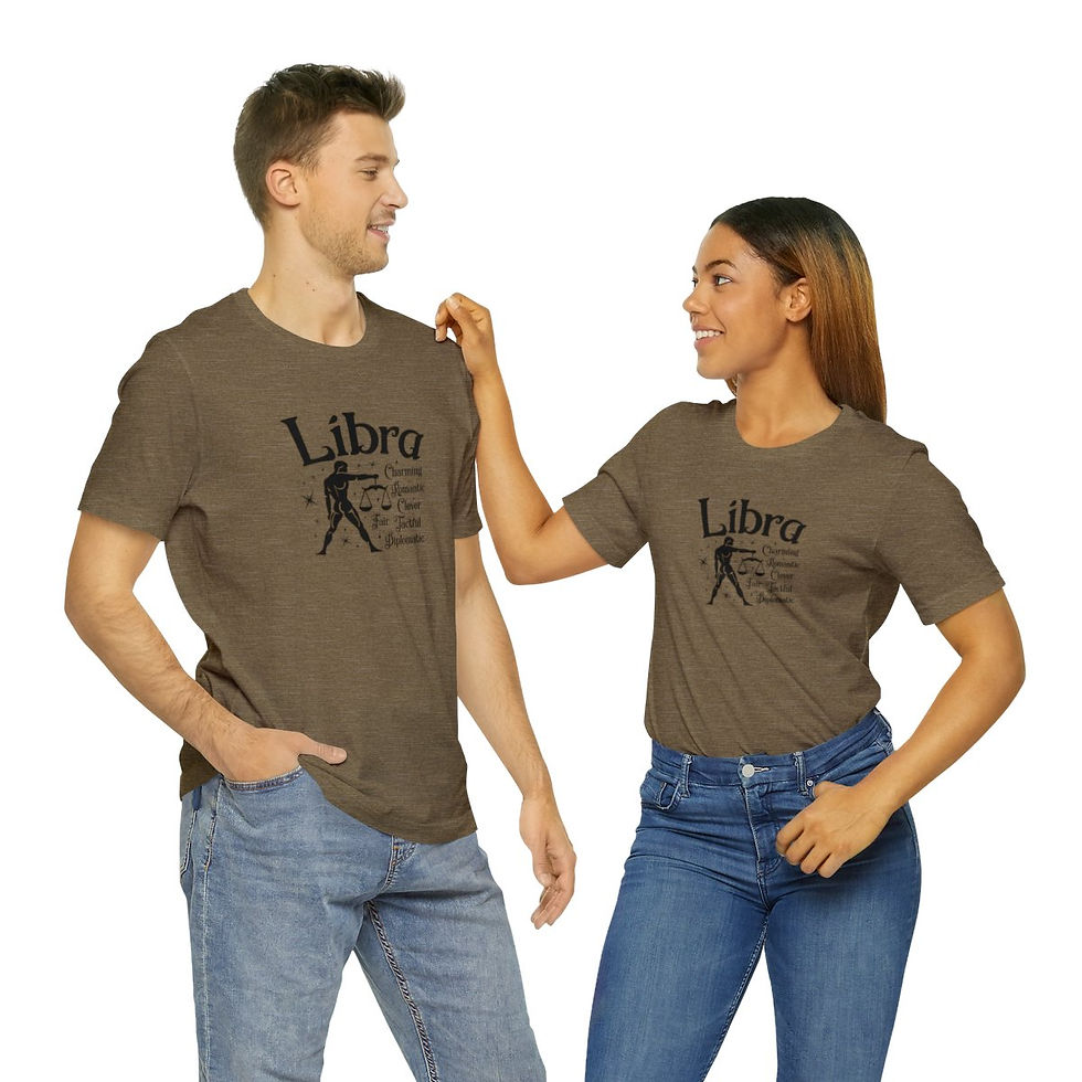 Thumbnail: Astrology T-Shirt Libra Metaphysical Themed Graphic Art Tee Trendy Gifts