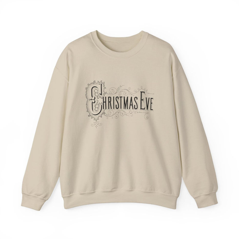 Thumbnail: Artistic Christmas Eve Sweatshirt Vintage Victorian Wearable Art Holiday Apparel