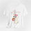 Miniatura: Christmas Kitten T-Shirt Shabby Pink and White Cat Artistic Gift Cat Lover Tee