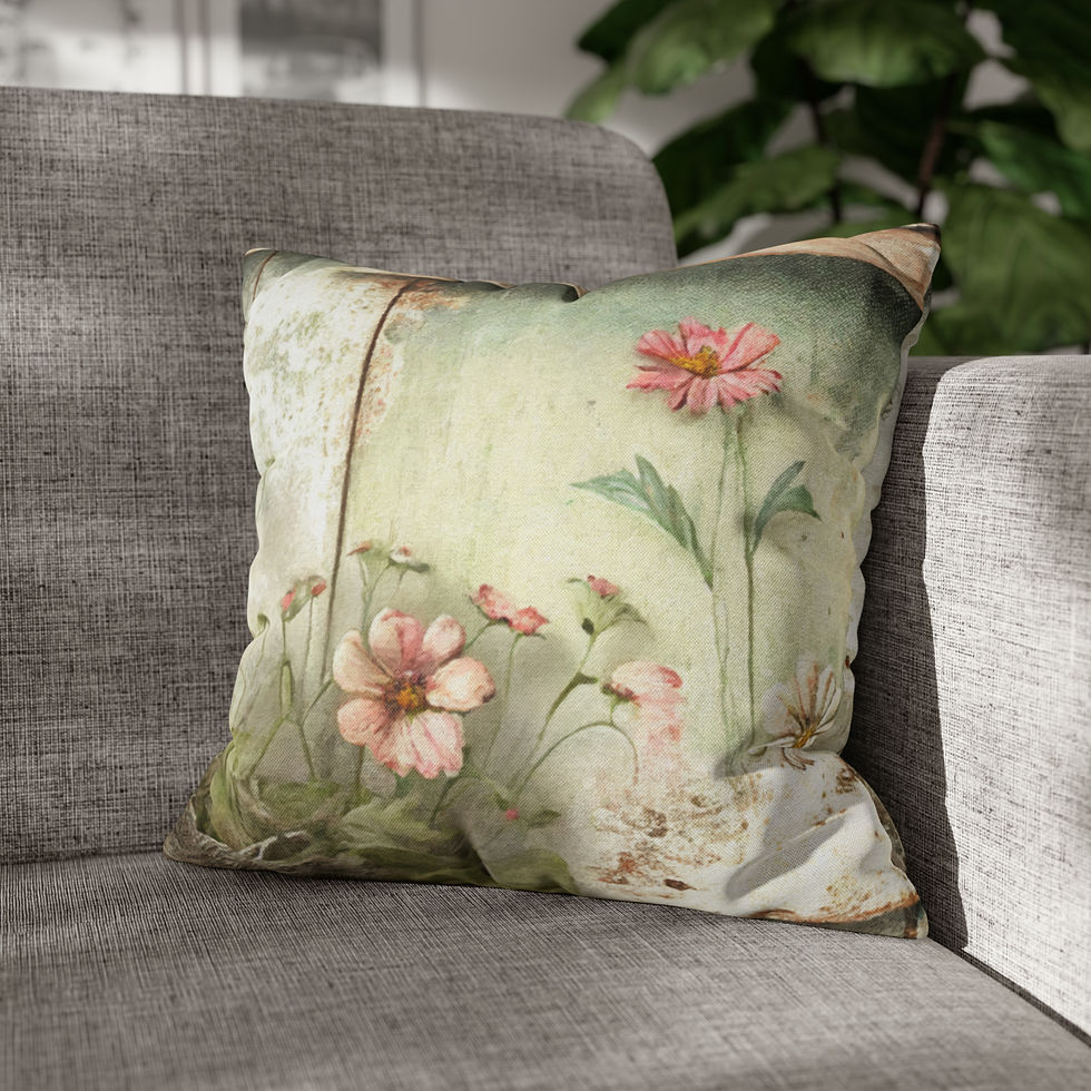 Thumbnail: Artistic Pastel Shabby Throw Pillow cover French Farmhouse Vintage Cottage theme
