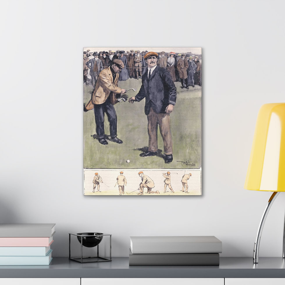 Thumbnail: Vintage Golf Art Canvas Antique Golfers Men Golfing Wall Decor Golf Lover Print