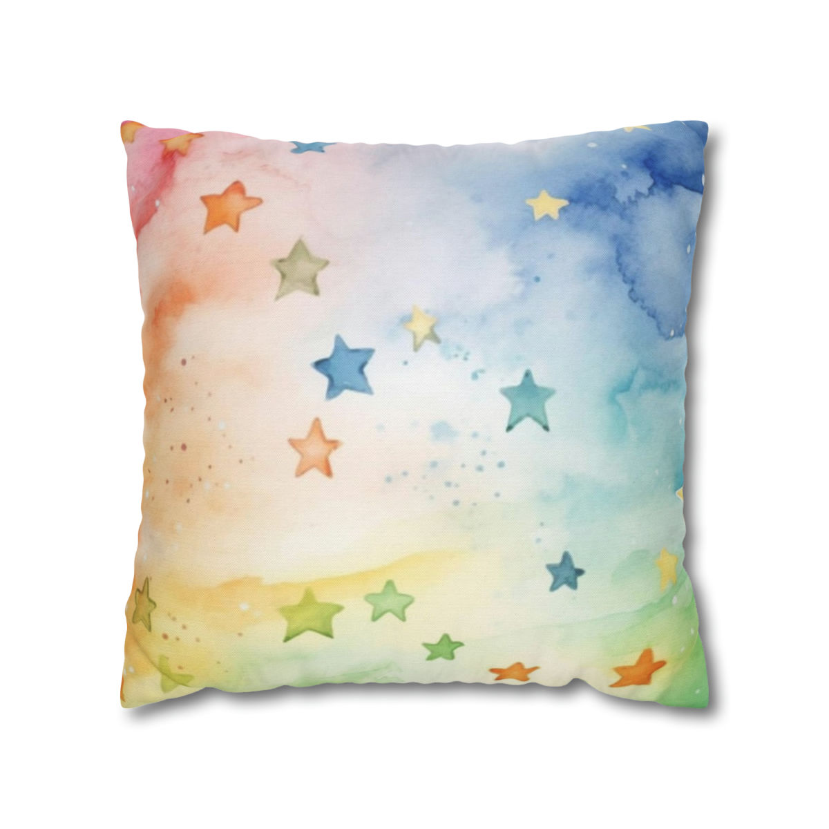 Artistic Nursery Décor Throw Pillow Boho baby Celestial Watercolor Starry Sky