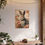 Thumbnail: French Country Rabbit Print Vintage Bunny Art Shabby Cottage Giclee wall decor