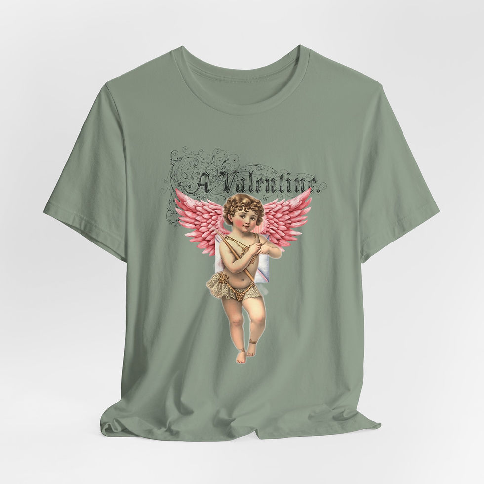 Thumbnail: Vintage Cupid T-Shirt Shabby French Angel A Valentine Artistic Gift Romantic Tee