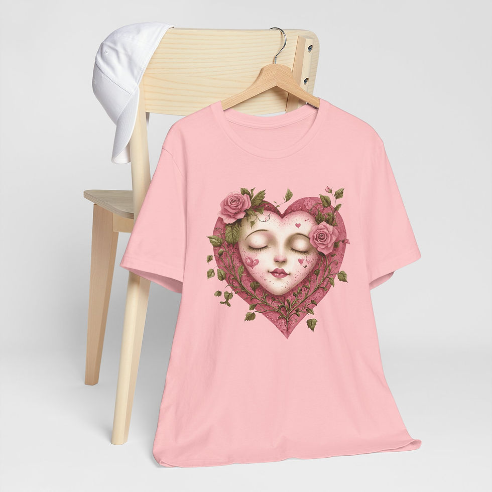 Thumbnail: Celestial Heart Art T-Shirt Shabby Trendy Personal Expressive Artistic Gift