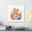 Miniatura: Nursery Wall Decor Fox Driving a Car Watercolor Canvas Art Print Baby Toddler