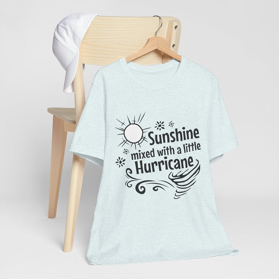 Thumbnail: Sarcastic T-Shirt Sunshine Mixed w/ little Hurricane Expressive Apparel Fun Gift