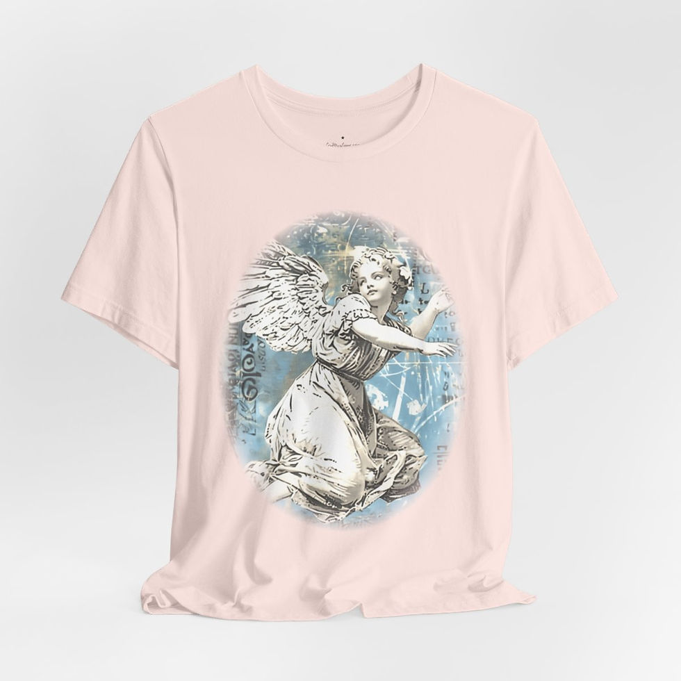 Thumbnail: Pastel French Shabby T-Shirt Vintage Cherub Angel Apparel Chic Artistic Gifts