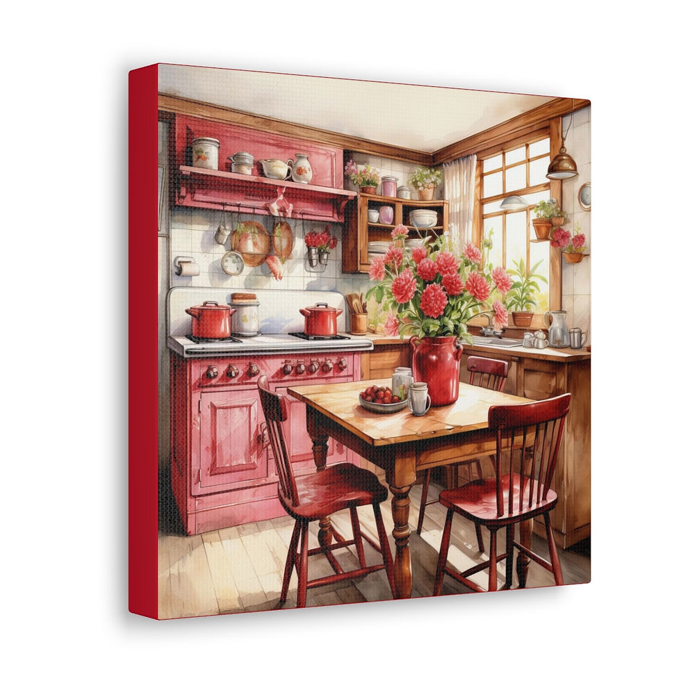 Thumbnail: Retro Kitchen Art Retro Farmhouse Art Canvas Nostalgic Wall Hanging decor
