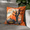 Miniatura: Artistic Halloween décor Throw Pillow cover Black Pumpkin Full Moon 