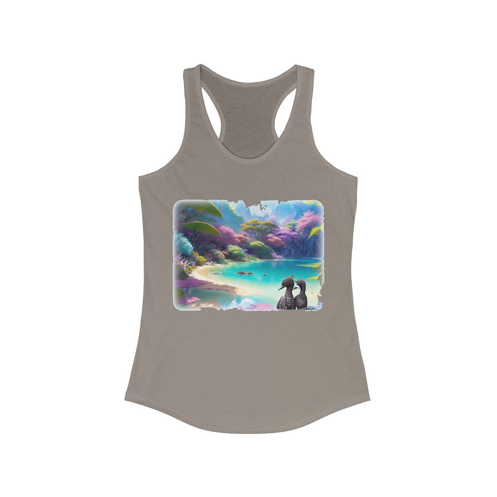 Artistic Tank Top Beachy Apparel Summer Tropical Beach Art Tee