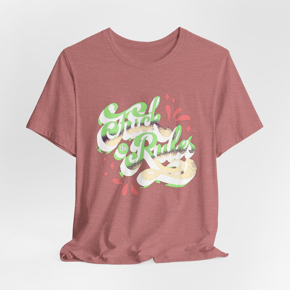 Thumbnail: Sarcastic Retro T-Shirt F*ck the Rules Adult Apparel Expressive Gifts