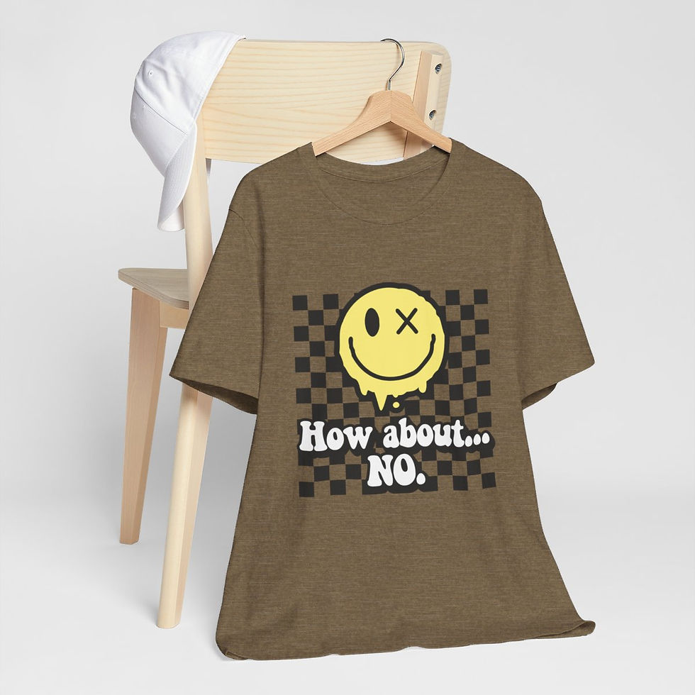 Thumbnail: Sarcastic T-Shirt How About...No Retro Art Apparel Trendy Artistic Gifts