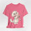 Miniatura: Christmas Kitten T-Shirt Shabby White Cat Pink Star Artistic Gift Cat Lover Tee