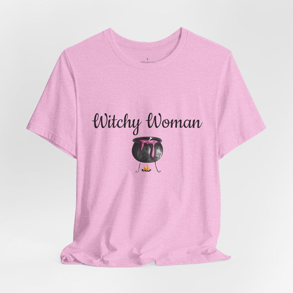 Thumbnail: Artistic T-Shirt Witchy Woman Cauldron Halloween Art Tee Trendy Apparel Fun Gift