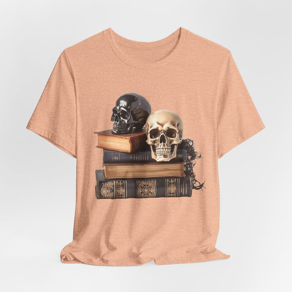 Thumbnail: Witchy T-Shirt Spell book & Skull Art Tee Esoteric Expressive Halloween Gifts