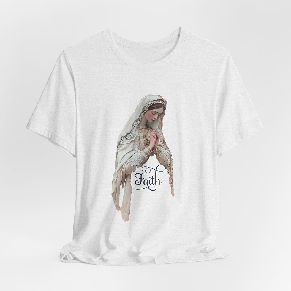 Thumbnail: Artistic T-Shirt Virgin Mary Praying Religious Catholic Faith Gift Mother Mary