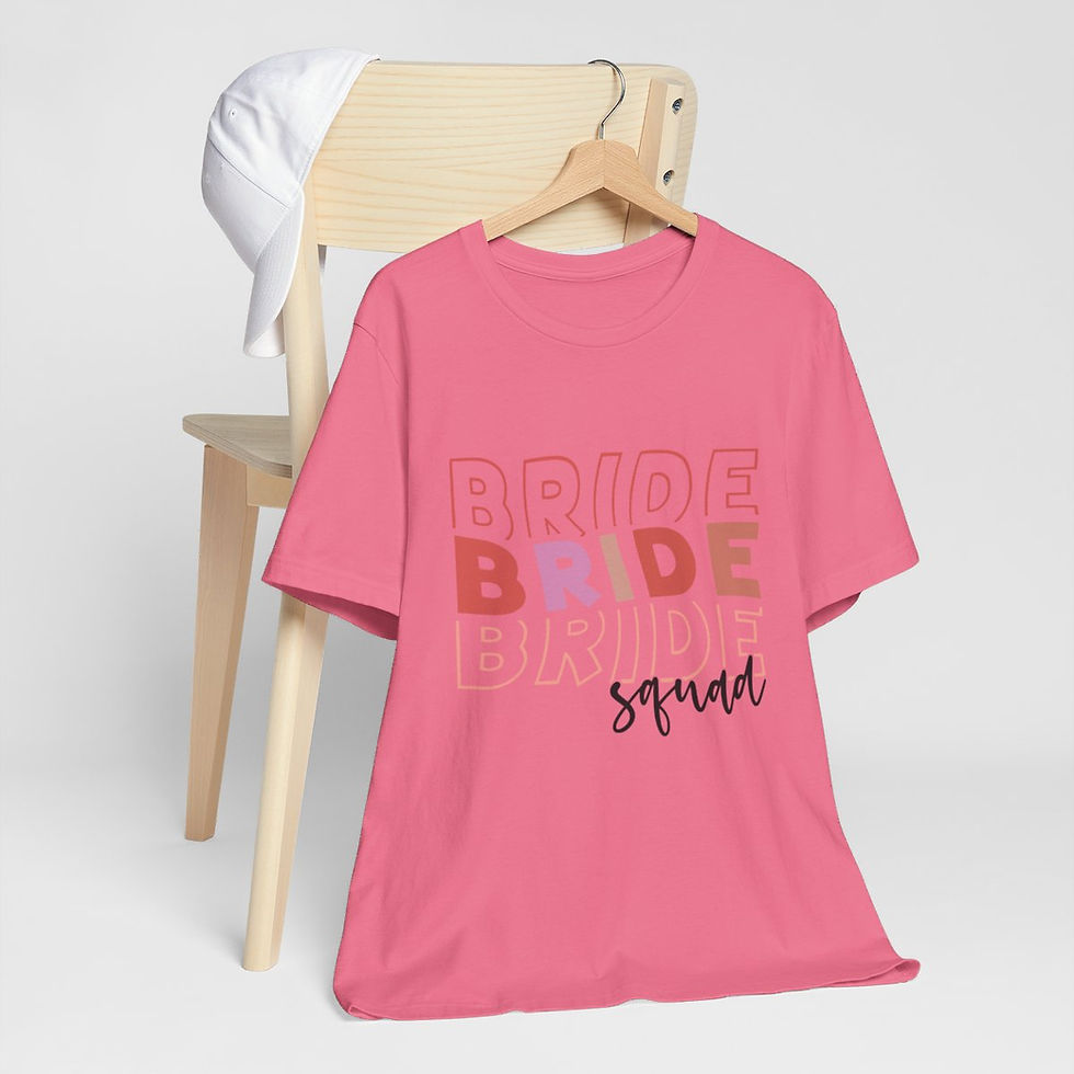 Thumbnail: Bachelorette T-Shirt Bride Squad Bridal Bridesmaid Wedding Retro Art Tee