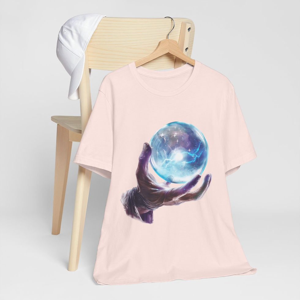 Thumbnail: Artistic Metaphysical T-Shirt Crystal Ball Tee Wearable Art Apparel